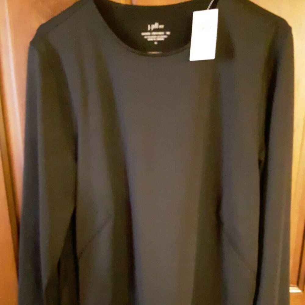 NWT $59 J.Jill FIT performance Rhodes crew neck tee Black XL